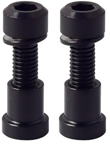EKHNMTCM Fahrrad Vorbau Befestigungs Bolzen Mutter Lenker Schloss Titan Bolzen M5x16 18 20mm Schraube Verschluss Vordere Gabel Verschluss Zubehör(2pcs Black,M5x20mm)