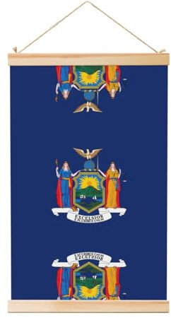 YQxwJL Posteraufhänger mit New York-Flagge, Posterrahmen, Poster, Rollbilder, Wandbilder, für Wohnzimmer, Schlafzimmer