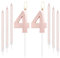 mciskin Rose Gold 44 Birthday Candles-Number 44 Candle for Cake with Long Thin Candles Set, Rose Gold Cake Topper for Women 44th Birthday Decorations Supplies,44th Wedding Anniversary Decorations