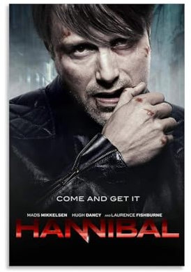 Hannibal Poster, Ästhetik, Leinwand, Wandkunst, Wohnzimmer, Poster, moderne Heimdekoration, Druckposter, Heimbüro, Dekoration, Leinwandposter, Kunstposter, Dekoration, ungerahmter Stil, 30 x 45 cm