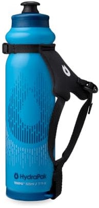 Hydrapak Gourde Tempo Pro - Gourde portative de course à presser, pour les jours d'entraînement et de course, avec sangle amovible (Blue,525ml)