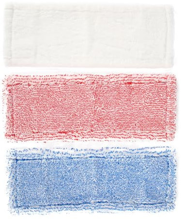 10 Stück Hygoclean Wischmopp | Polyester/Mikrofaser, Packung, rot, L: 40cm, B: 16cm, H: 1cm, Wischmopp, Bodenreinigung, Moppbezug