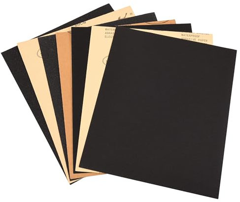 230x280mm Schleifpapier Körnung 80/120/180/240, 32 Stück Nassschleifpapier für Autolack, Holzmöbel, Metall, Stein, Farbe & Glas