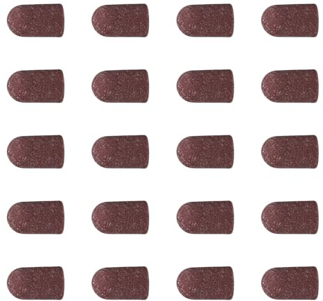 20 Stück praktische Schleifkappen mit Körnung 80–180, ideal für Nagelschneider, geeignet für Maniküre, Pediküre und Podologie