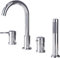 Miscelatore per Vasca da Bagno E Doccia Rubinetto Monocomando per Vasca con Soffione Doccia Portatile Rubinetti per Vasca in Ottone con Miscelatore per Doccia per Bagno, Chrome