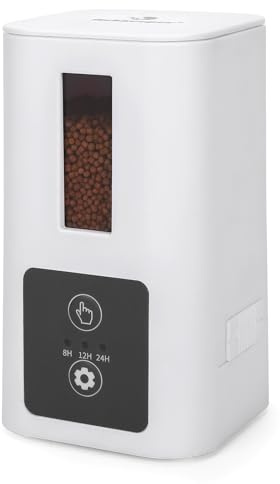 fishkeeper Automatische Futterautomat Aquarium mit Deckel, 400ml Fischfutter Automat mit DREI Zeitgesteuerte Fütterungsmodi, Automatischer Fischfutterautomat für Aquarien Urlaub