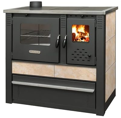 RUSTICO Cuisinière à bois A+ 10 KW (Gauche Ø150)