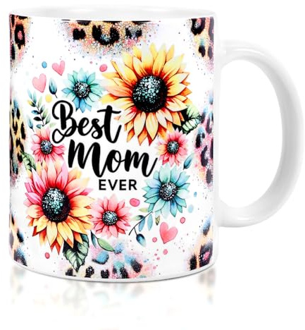 TangDouJM Regalo para mamá -11 onzas floral con patrones mejor taza de mamá, Día la Madre, cumpleaños, regalo Navidad, café cerámica bendición jamás, set caja