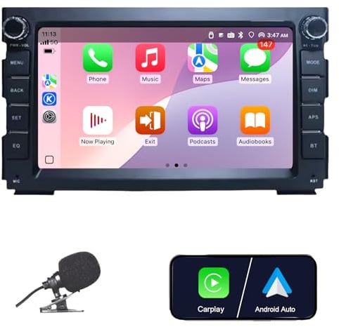 Autoradio geeignet für for Kia Venga CEED 2010-2016 Unterstützt kabelloses CarPlay und Android Auto. Verfügt über einen 7-Zoll-Touchscreen mit Radio/Bluetooth/FM/USB/DSP/RDS