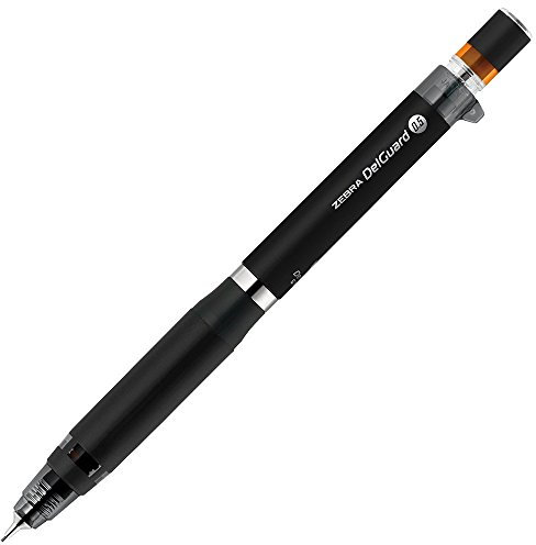 Zebra P-MA88-BK Druckbleistift, Del Guard Typ ER, 0,5 mm, Schwarz