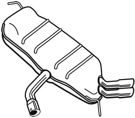 VEGAZ VS-503 Endschalldämpfer Kompatibel mit VW Golf 6 5K1 5K6253609E 5K6253609F 5K6253609M