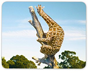 Destination Vinyl Ltd Funny Giraffe Mouse Mat Pad - Joke Mum Sister Brother Kids Computer #8867