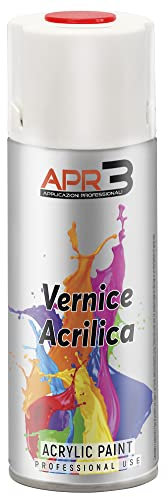 APR3 - S400FLUOR6 Smalto Spray per Finiture Speciali Fluorescenti, Colore Rosso, Bomboletta Spray in Banda Stagnata 100% Riciclabile all'Infinito da 400 ml