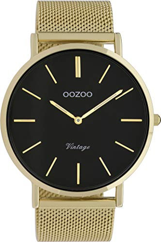 Oozoo Armbanduhr Vintage Goldfarben/Schwarz 44 mm C9912