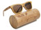 Ynport Bambus-Sonnenbrille für Herren/Damen, klassisches Design, mit Holz beschichtet, Vintage-Stil, Floating Eyewear (dunkelbraun 853)