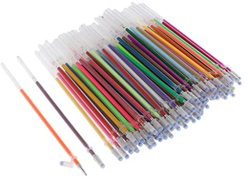 joyMerit Bunte Gelstift Ersatzmine Gelschreiber Glitzerstifte Gelroller Mine Nachfüllmine - 84 Stück