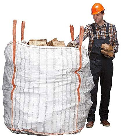 Big Bag 1m³ pour Bois | Sac Big Bag Ventilé capacité 1,5T | Sac pour Bois de Chauffage | Lot de 2 sacs