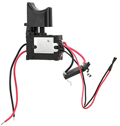 Elektrischer Bohrer Schalter, 7.2 V – 24 V 16 A Lithium Batterie Akku Bohrschrauber Trigger Switch mit Kleinem Licht, Drill Trigger Schalter für Akkubohrer Bohrmaschine