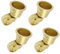 Sofa legs 4X Lenkrollen Möbelrollen,Rollen aus Massivem Messing mit 32 mm Räder,Schwenkrollen für Möbel,Transportrollen,Antik-Vintage-Effekt,Cup-Stil,Tragkraft 150kg,mit Schraube,Gold
