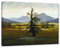 Pixxprint Caspar David Friedrich - Der einsame Baum, Größe: 60x40cm, Leinwandbild, fertig gespannt, Wandbild, Dekoration, Kunstdruck, kein Poster