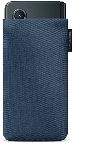 Adore June Handytasche Classic Recycled Blau kompatibel mit Galaxy Z Fold 6 2024 / Fold 5 / Fold 4 / Fold 3 / Fold 2, Moderne Nachhaltige R-PES Stoffe, Made in Europe