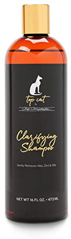 Chris Christensen Top Cat Clarifying Shampoo for Cats, Groom Like a Professional, Gently Removes Dirt & Oils, Great for All Coat Types, Made in USA, 16 oz