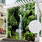 SK Studio Outdoor Vorhang Wetterfest, 2er Set Wasserdicht Sichtschutz Sonnenschutz mit Wasserfall-Walddruckmuster für Balkon Terrasse Veranda Stil 9, 230x270cm