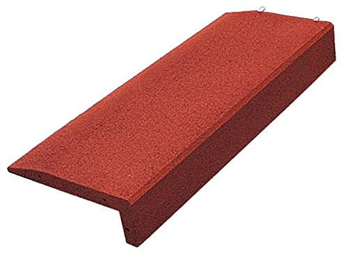 Gummirand für Sandkasten und Spielplatz - 100 x 40 x 14.5 cm - Rot - Dicke: 45mm - Abschlusskante L förmig - XXL Outdoor Gummimatte Spielplatz Abschlusskante