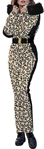 Schneeanzug Damen Schwarz Zweiteiler Grösse 38 Xs Skihose Skijacke Skianzug Damen 2 Teilig Set Skioverall Damen 70Er Style Ski Suit One Piece Schneeoverall Winter Overall Spielanzug Schneeanzüge