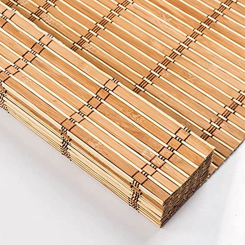 Sh000ad Retro Bambusrollo Rollo Bambus Raffrollo Sichtschutz Rollos Holzrollo Jalousien Schatten Staubdicht Dekorative Vorhänge für Fenster Tür,Breite 45~180 cm,Anpassbar (W 130 x H 160cm)