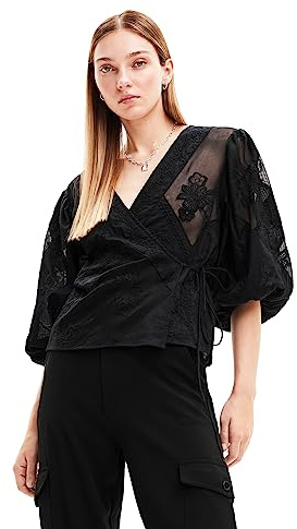Desigual Blus_Kassandra Blouse, Nero, L Donna
