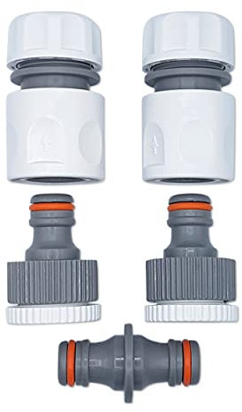 Ultimate Hose Fitting Set - 2in1 Tap Connector & Threaded Faucet Adapter 3/4 or 1/2 BSP with Premium Hose End Connectors 1/2 or 5/8 - 2 Pack & Double Male Hose Connector. Set by MYPURECORE