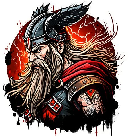 Samunshi Wikinger Ragnar Aufkleber Autoaufkleber für Motorrad Fahrrad Roller oder Auto Sticker Fahrrad MTB Mountainbike Rennrad Viking (14x15cm Wikinger Ragnar)