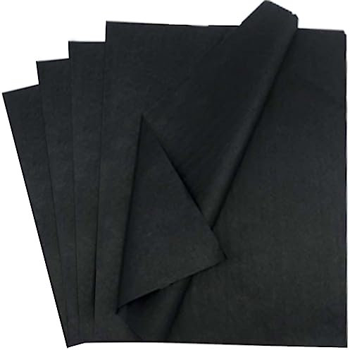 40 Blatt Geschenkpapier Seidenpapier,Schwarz 50x75 cm Verpackungspapier Glanzpapier Bastelpapier für Füller Blumen Kunsthandwerk Geburtstag Hochzeits Dekoration und Geschenkverpackungen Tissue Paper