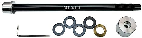 ODIER Fahrradtrainer Steckachsenadapter für Wahoo Kckr Snap M12 1.0 1.5 1.75 Gewindesteigung 159 bis 185 mm Schaftlänge, passend für die meisten 142 148 Naben (M12 x 1,0 159 ~ 185 mm)