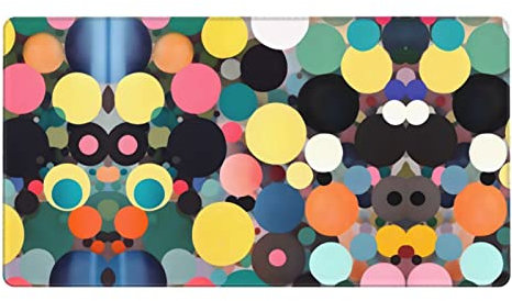 Bedrucktes extra großes abstraktes Mauspad mit Kreisen, schützende Tastatur, Schreibtisch-Mauspad für Computer/Laptop