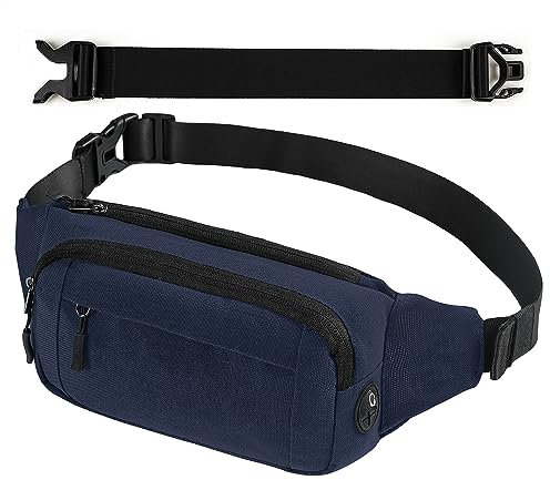 CHEPULA Bauchtasche Herren Damen, Sport Gürteltasche Wasserdicht, Premium Nylon Klein Unisex Fanny Pack Hüfttasche für Outdoor Fitness Laufen Reisen Wandern, Dunkelblau