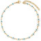 YeGieonr Gold Evil Eye Armband für Damen, 18K Vergoldetes Edelstahl Schutz Armband Fußkettchen, Personalisiert Schmuckgeschenk für Frauen und Mädchen (Modern-E)