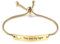 INBLUE Personalisierte Bar Herz Armband Gravur Name Datum Edelstahl Verstellbare Fußkettchen Link für Frauen Freundin Bester Freund Brautjungfer Geschenk (Gold-Herz)