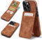 Sibada Multi-Funktionen Leder Handyhülle für iPhone 15 Pro Max mit Standfunktion Card Slot Snap RFID Magnetverschluss Halten Leather Case for iPhone 15 Pro Max (2023) 6.7 - Braun