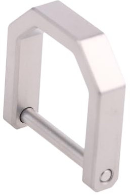 Hamans Auto-Schlüsselanhänger aus Titan, D-Ring, U-Form, Grey-l, Small