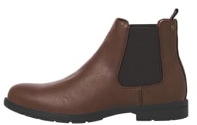 JACK & JONES Jfwfenchurch Pu Chelsea Boot, Chelseaboots Uomo, Cognac, 42 EU