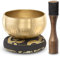 Bol Tibétain – Bol Tibétain Chantant pour la Purification et la Méditation – Silent Mind – Bol Méditation – Inclut un Maillet avec Prise en Main Type Crayon et un Coussin