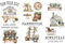 Thymeless Designs (Farmhouse) Transferfolie für Handwerk und Möbel, 3 Designbögen, 15,2 x 30,5 cm, Heimdekor-Transfer, Möbel- und Bastelaufkleber, 3 Stück
