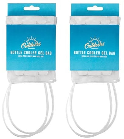 YöL Pack of 2 Drinks Bottle Cooler Bag - Freezable Beer Wine Champagne Pouch With Handles, Summer Party Picnic BBQ Camping