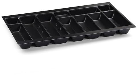 Handle & Home 800mm Black Cutlery Tray for Blum Tandembox 422mm Long x 712mm Wide