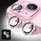 Kucheed Bling Camera Lens Protector for iPhone 12/iPhone 12 Mini, Glitter 9H Tempered Glass Camera Cover Film Stickers, Sparkling Automatic Alignment Individual Metal Rings Phone Accessories