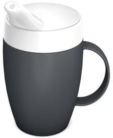 Ornamin Becher mit Trink-Trick mit Schnabelaufsatz, anthrazit