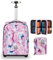 Invicta Trolley Scuola Benin Fantasy GRS, Rosa e Viola, Tasca porta Borraccia + Astuccio Triplo Scomparto,Rosa e Viola Bambina Ragazza