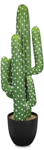 Oairse Planta artificial de cactus grande planta artificial grande en maceta plantas decoración tuna Euphorbia Accruensis Cactus Cactus Artificial para el hogar, jardín, oficina, tipo 2
